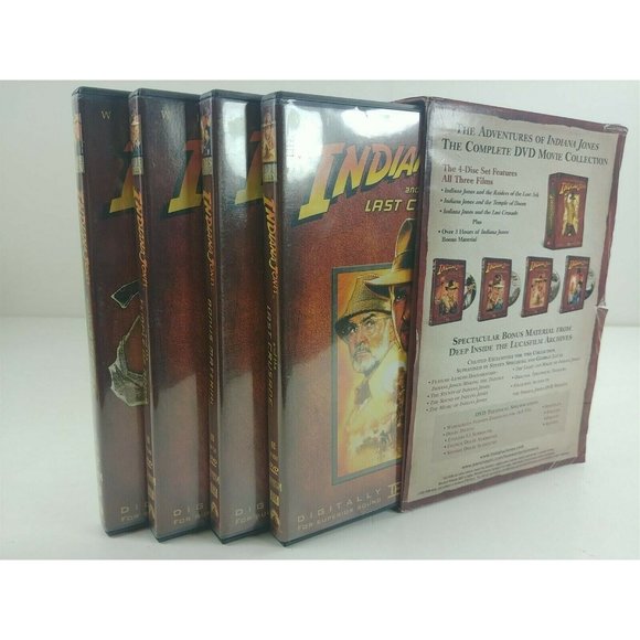 Indiana Jones Complete Collection 4 DVD Box Set Widescreen - Picture 7 of 10